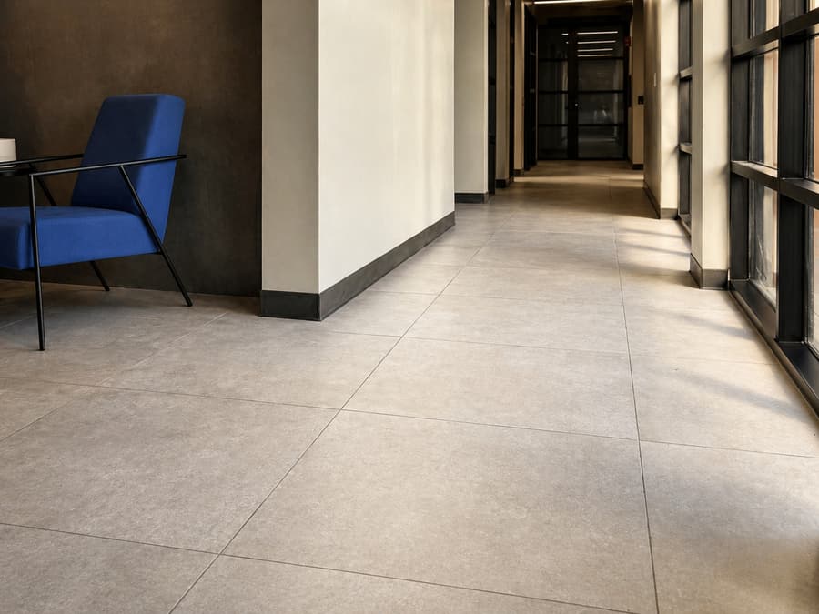 Large format tile installation by The Tile Factor