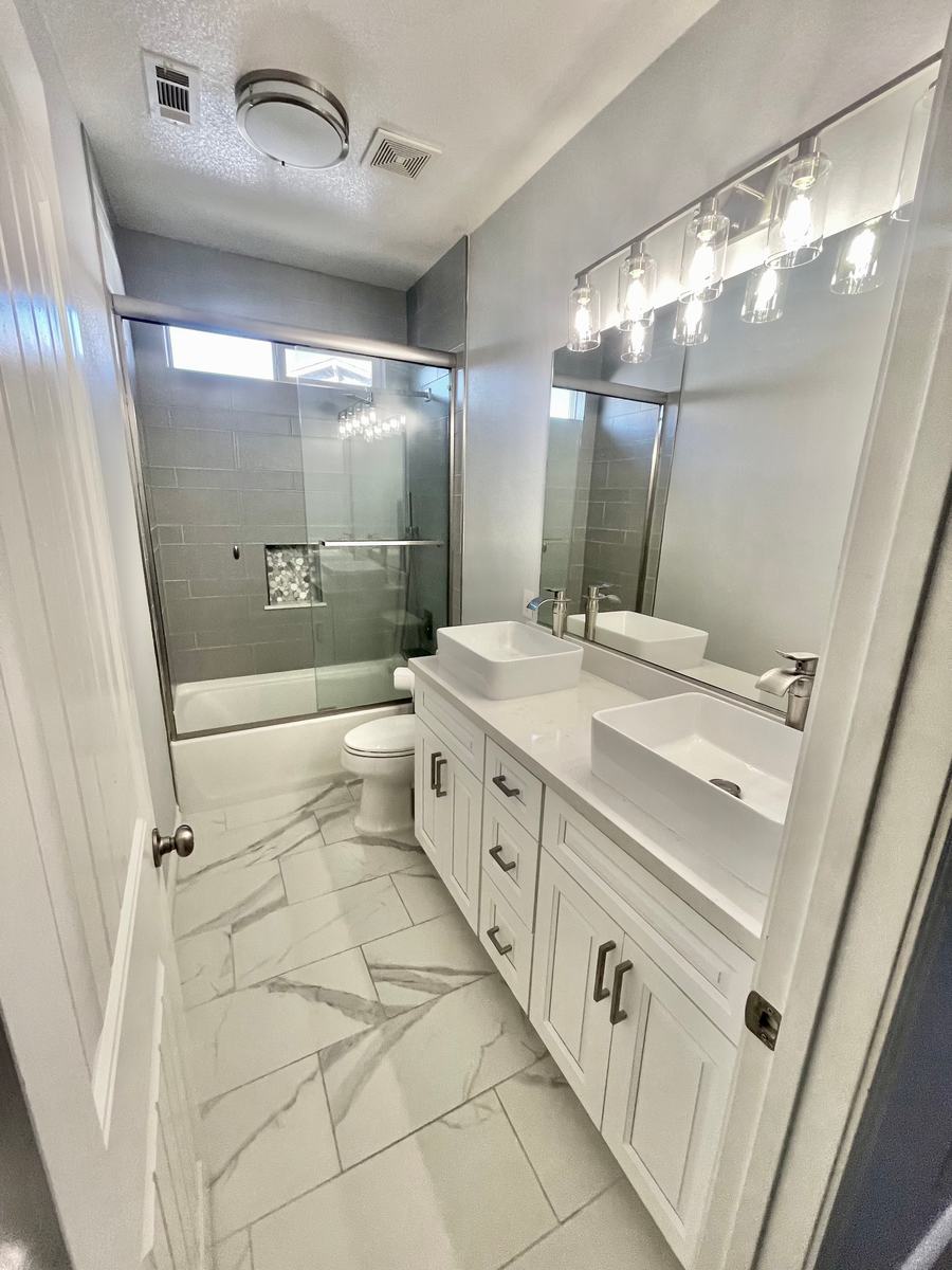 Completed bathroom remodel for Jason S.